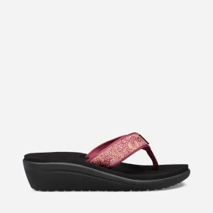 Teva Voya Wedge Damen Flip Flops Rot Lila (Österreich)